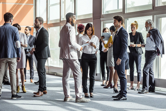 group of people networking