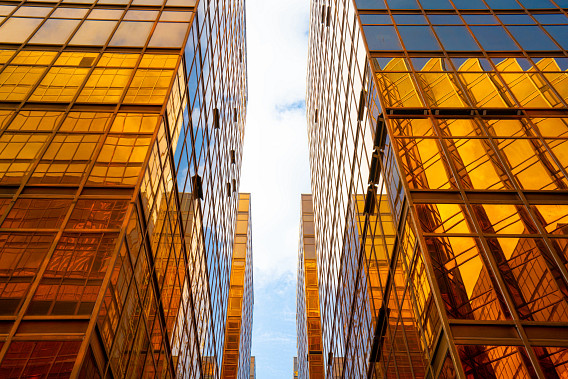 Abstract view of a modern building